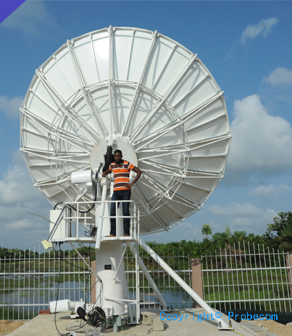 6.2m Extend C band TXRX motorized antenna system in Chad